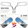 goodfitment - Chrome Oval Shape Motorcycle Mirrors,Upgrade Rearview Motorcycle Mirrors