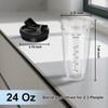 Replacement 24oz Blender Cups with Lid for Ninja, 7 Fins