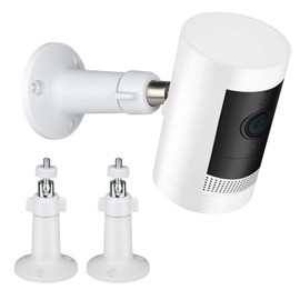 2 Pack Wall Mount Compatible with Ring Stick Up Cam Wired/Battery and Ring Indoor Cam HD (1st Gen) Camera,360 Degree Adjustable Mounting Bracket for Camera with 1/4 Screw Connector