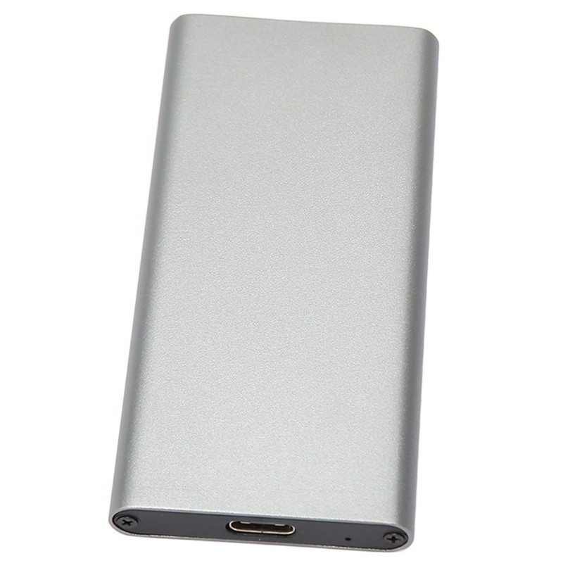 Tyep C to MSATA Enclosure Aluminum Alloy USB3.1 Gen2 Type