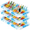 3 Pcs Ice Buffet Serving Tray Drink Cooler with Drain