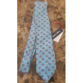 Grant Patton Stars and Stripes Military Sky Blue Silk Necktie