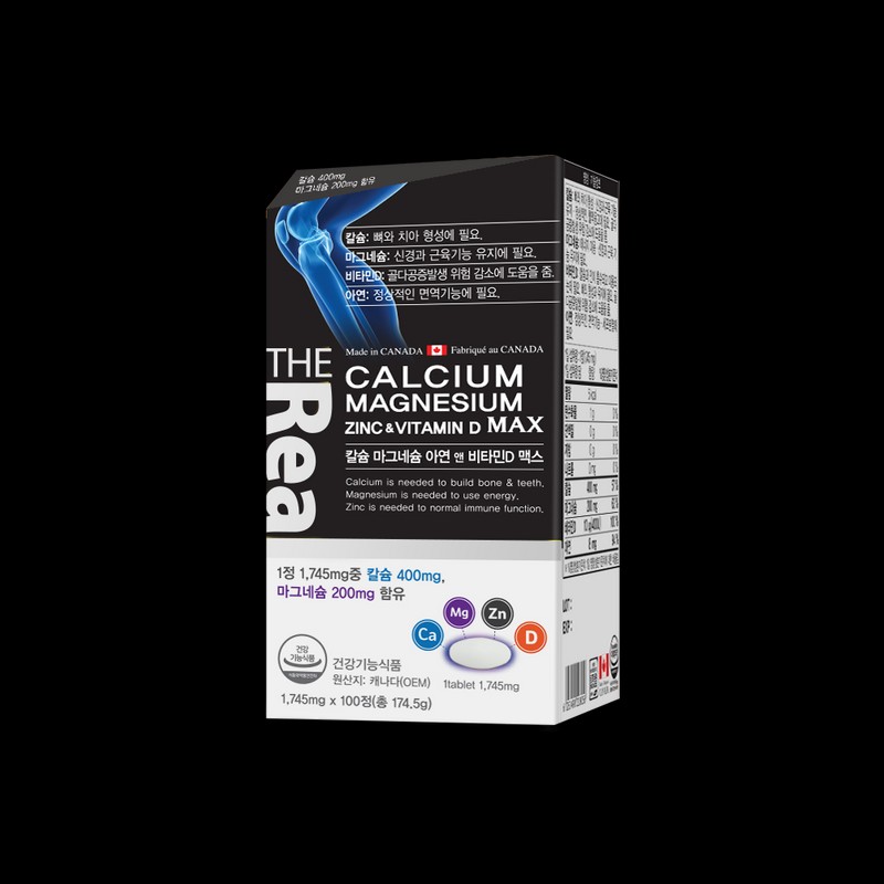The Real Calcium Magnesium Zinc Vitamin D Max 100 tablets,