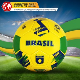 Vizari Mini National Team Soccer Balls | Eight Mini National Team Countryballs to Choose from (Brasil Yellow)