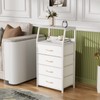 Furnulem Tall 4 Drawers Dresser, Vertical Storage Tower for Bedroom,