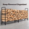 Heavy Duty Firewood Log Rack for Indoor & Outdoor Storage