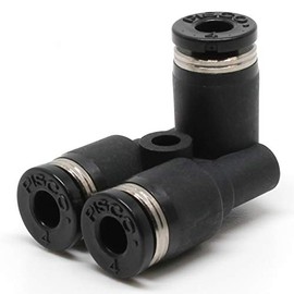 PISCO CPP20L-10B Light Coupling, 20 Series Plug, Elbow, One-Touch Fitting Type