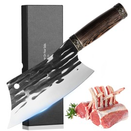 Plys Meat cleaver knife for butcher: Chinese hand forged kitchen Knives High carbon Stainless steel Meat and vegetable knife