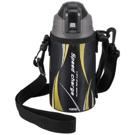 Wahei Freiz RH-1556 Water Bottle, Direct Drinking, Stainless Steel Bottle, 20.9 fl oz (600 ml), Black, Vacuum Insulated Bottle, For Kids, Elementary School Students, Boys, Girls, Cover Included