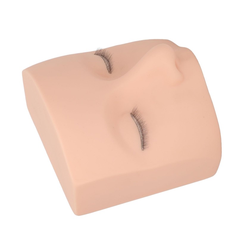 Eyelash Extension Mannequin Head, PVC Soft Rubber Reusable Design, Three