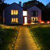 4PCS Solar Powered Operated Outdoor Lawn Lamp Hollow-out Design Sensitive