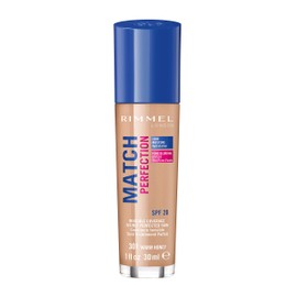 Rimmel Match Perfection Foundation, SPF 20, 301 Warm Honey, 30 ml