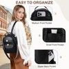 Kasqo Mini Backpack Purse for Women,Water Resistant PU Leather Small
