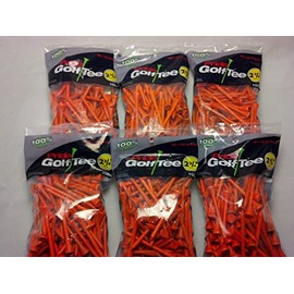 Pride Golf Tee Birch 2 3/4" Tees 6x100 Ct Bags Orange