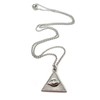 BLESSFULLY Collar Triángulo Ojo De Acero Inoxidable Unisex