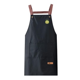 Kitchen Apron, Adjustable Apron, Apron with Pocket, Men's Women's Kitchen Apron, Long Aprons for Cooking, H-shaped Shoulder Straps Apron, Cooking Apron, BBQ Apron, with 2 Pockets (Black), black