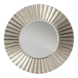 SEI Furniture Hessmer Round Decorative Mirror, Silver
