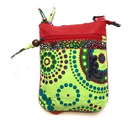 Women's Ethnic Indian Shoulder Strap Flat Bag, anise