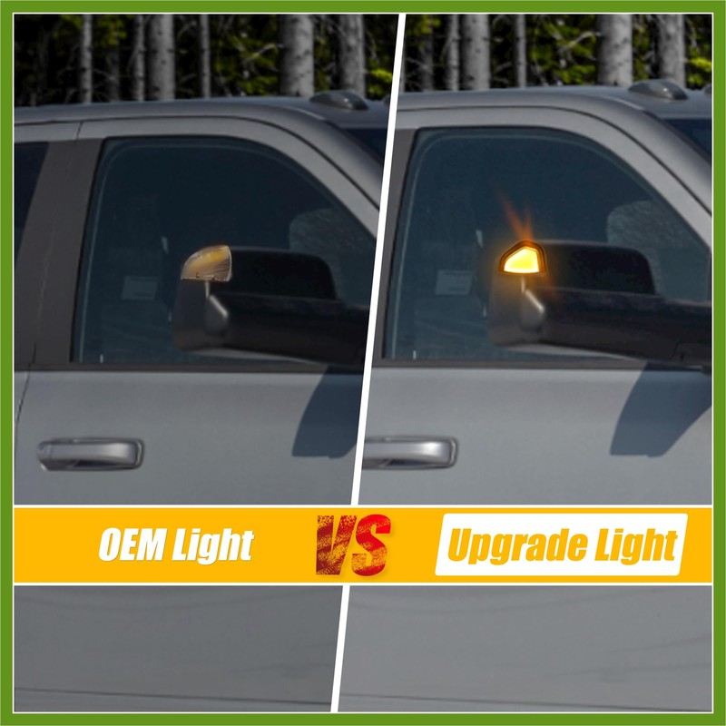 HOPESPANNER LED Side Mirror Turn Signal Indicator Light for Dodge