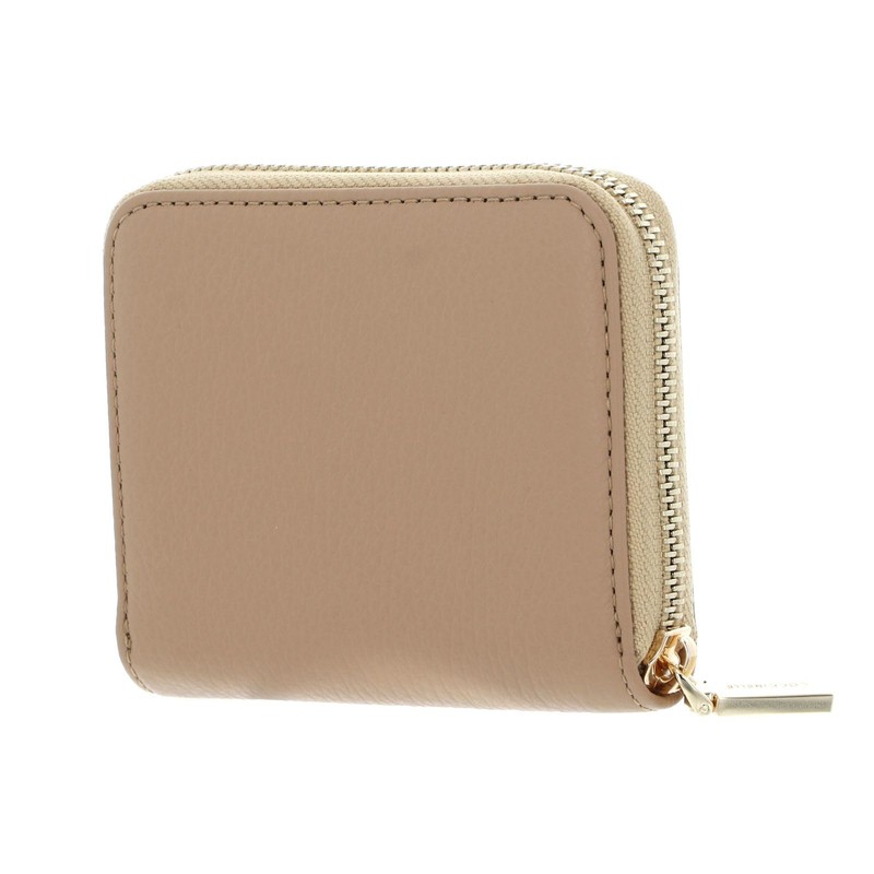 Coccinelle Metallic Soft Leather Zip Around Wallet Fresh Beige, Fresh