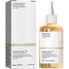Glycolic Acid Toner, Glycolic Acid 7% Toning Resurfacing Solution, Skincare Hyaluronic Acid Serum, Hydrating Toning Solution, Brighten & Strengthen Your Skin (100ml)