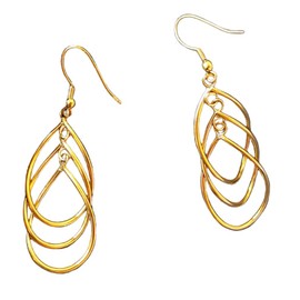 Bungsa© Women's Earrings Boho Gold-Coloured 316L Stainless Steel, Stainless Steel, No Gemstone