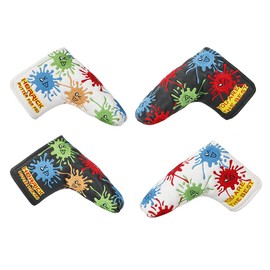 Putter Cover Headcover Fits Scottie Cameron Odyssey Velcro Closure Pin Type Smile (White)