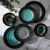 Gibson Elite Dragonstone Round Reactive Glaze Stoneware Dinnerware Set, Service