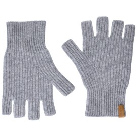 Vince Womens Boiled Cashmere Fingerless Rib Knit Glove,Grey,OS