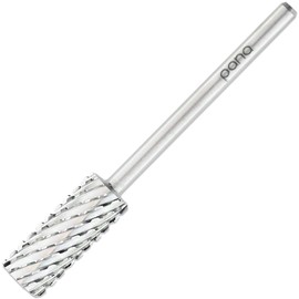 PANA Flat Top Small Barrel 3/32" Shank Size - (Silver, 2X Coarse Grit) - Fast remove Acrylic or Hard Gel Nail Drill Bit for Manicure Pedicure Salon Professional or Beginner