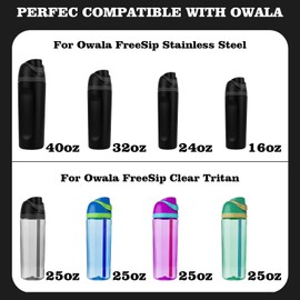 Replacement Lid for Owala Freesip,One Button Water Bottle Top Replacement Cap Compatible with owala Water Bottle Cup 16oz 24oz 32oz 40oz,No Leakage Replacement Accessory for Owala Freesip (Black)