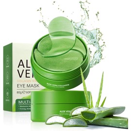 Aero Zen Mascarilla para ojos de aloe vera (120 unidades): reduce la hinchazón y las ojeras, reafirma y mejora la piel debajo de los ojos. Parche debajo de los ojos para una apariencia rejuvenecida y