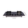 Kitchen Gas Cooktop Stove 2 Burners Propane Stove Tempered Glass