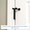 8 Pack Hinge Pin Black Door Stopper, Adjustable Heavy Duty
