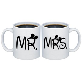P&B MR. - MRS. Valentines Gifts for Couples Coffee Mugs MCPL117 (Ceramic, 11 oz. (Set of 2))
