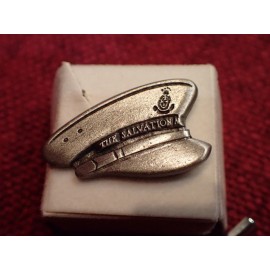 NEW (70s/80s) SILVER SALVATION ARMY CAP TIE TACK PIN Uniform Bar NOS