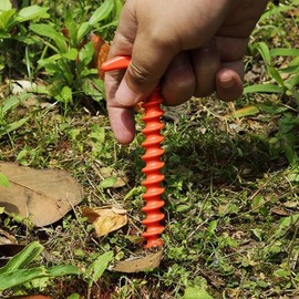 1P Tent Awning Fixing Peg, Camping Screw Stake, Tarp Clip 1P Tent Screw Pin - Red 5ea