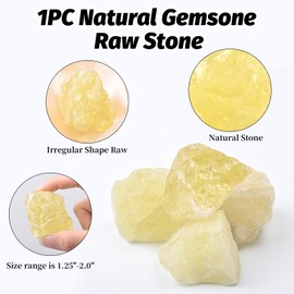 Citrine Raw Stones 1PC,Gemstones Raw Stones and Healing Crystals, Hand Carved Natural Pocket Raw Stone for Decoration Tumbling,Garden(1.18"-1.97")