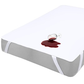 Utopia Bedding Waterproof Mattress Protector - 90 x 190 cm, Oeko-Tex Certified Breathable Mattress Protector with Elastic Corner Ties, Perfect Fit, Incontinence Protection, White