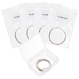 4 Pieces Silver Solder Wire 4 Types Soldering Wire Silver Wire for Jewelry Making Repair Electronics Silver Welding Wire Tools, Easy Soft, Soft, Medium, Hard