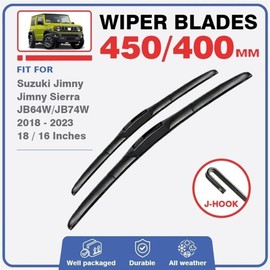 Juego de escobillas limpiaparabrisas delanteras compatible con Suzuki Jimny Sierra JB74 JB64 2018-2023, cepillos for parabrisas, ventana 2019 (Color : Front, Size : LHD)