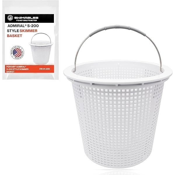 Swimables 8 Inch Skimmer Basket Compatible with Pentair Skimmer Basket