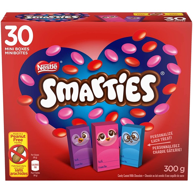 SMARTIES Valentine’s Day Minis, Pack of 30 snack size, 300g