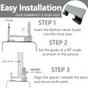 2 PCS Gray Plastic Shower Door Bottom Hook Guide with