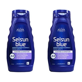 Selsun Blue Shampoo Naturals Dandruff 2-In-1 Strength 11 Ounce (325ml) (2 Pack)