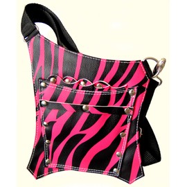 PROFESSIONAL HAIRDRESSING CUTTING BARBER SALON SCISSORS POUCH HOLDER HOLSTER BAG PINK ZEBRA