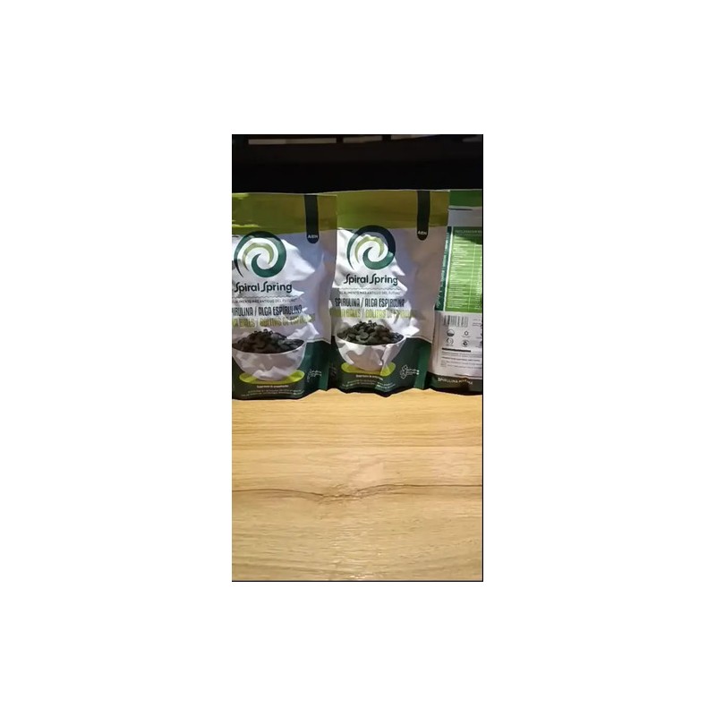 Alga Spirulina Máxima Orgánica 500 Bolitas Espirulina 3pack
