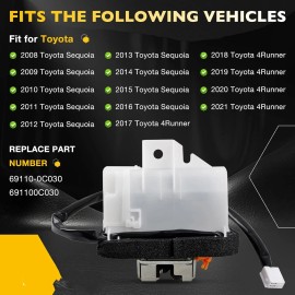 ATTPARTS Rear Liftgate Hatch Lock Latch Actuator For 2008-2021 Toyota Sequoia 69110-0C030