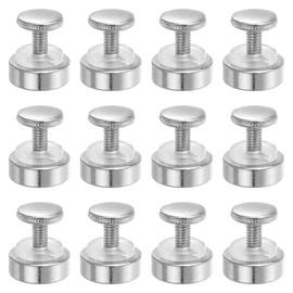 PATIKIL M4x0.7 Standoff Screws with Spacers, 12 Pack Wall Mounting Hardware Thumb Screw Fasteners for Acrylic Glass Signs Mirrors, Silver 15mm