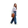 15" leather messenger bag laptop case office briefcase men computer